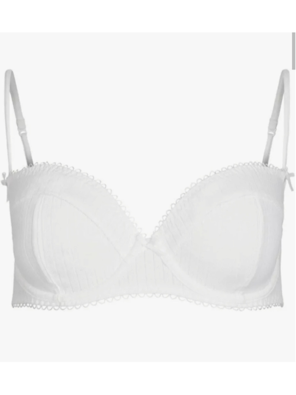 Skims pointelle cotton blend balconette bra size 40G